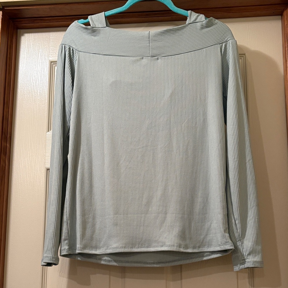 BiBi Light Green Ribbed Top - Picture 4 of 4